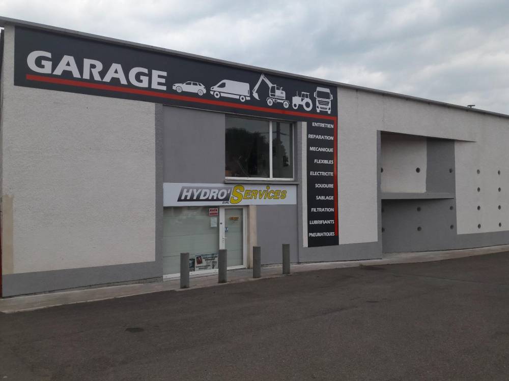 Réalisation devanture hydro services